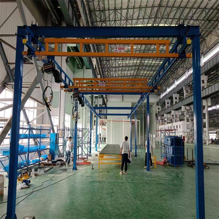 轻载型起重机KBK刚性轨道小型简易轻型起重机行车天车刚轨配件