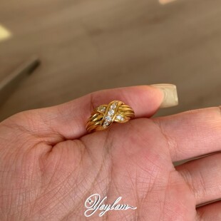 yeylem|1990交叉中古925银戒指