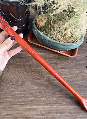 紫檀木质寿星痒痒挠捶打痒痒挠两用老头乐背部按