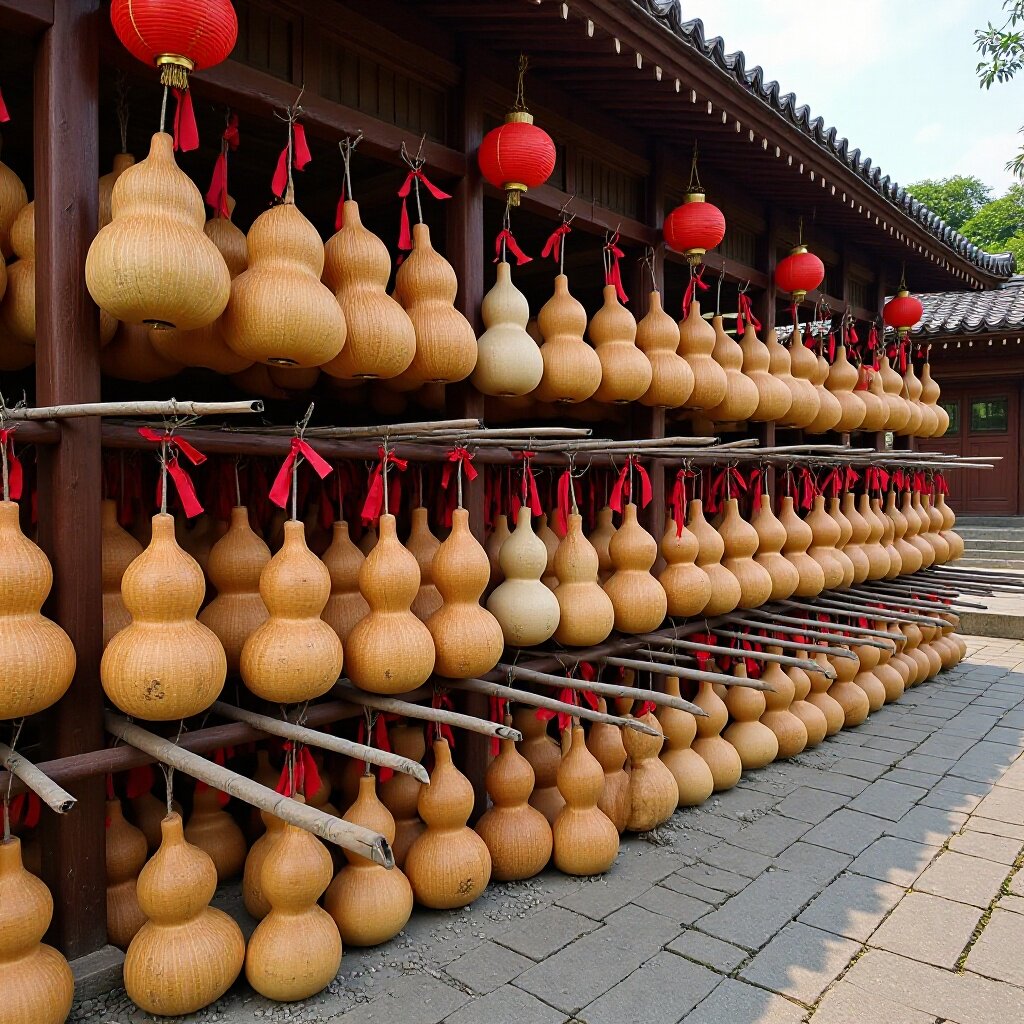 文玩葫芦把玩件葫芦中国结吉祥工艺礼品福运古典风手工摆件