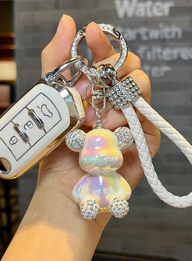 适用广汽传祺GS4钥匙套GA4包GA3改装壳GA3S折叠扣GA5汽车用品M6女