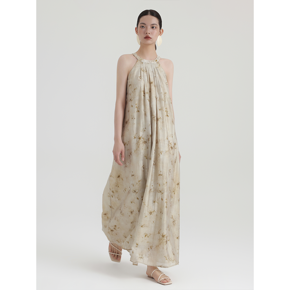 2024年夏季新款印花挂脖复古国风