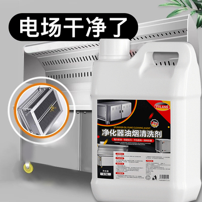 净化器电场专用除油清洗剂油烟餐饮烧烤车炉油烟除垢滤芯网架去污