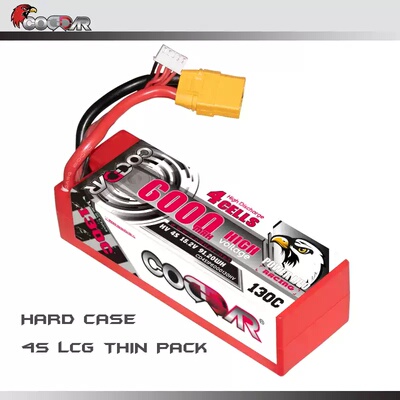 鹰氪CODDAR 6000mAh 4S 15.2V 130C大脚越野RC车模1/8硬壳锂电池