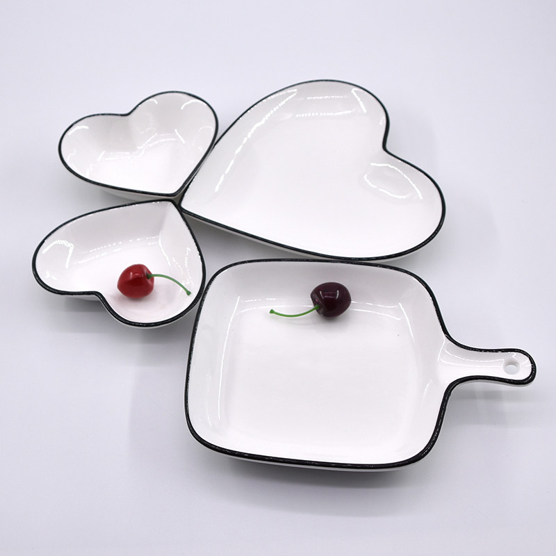 爱心形状盘子陶瓷心形碗家用桃心碟可爱创意餐具北欧ins网红菜盘,餐饮具,碗,淘宝优惠券,粉丝福利购,淘宝优惠卷