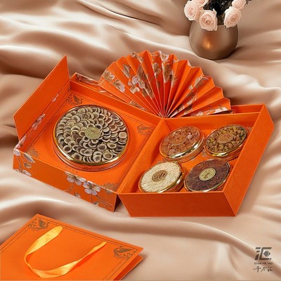 锦上添花双圆五拼八拼礼盒通用