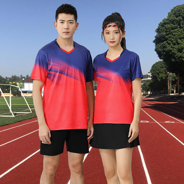 羽毛球服排球服男女夏短袖T恤