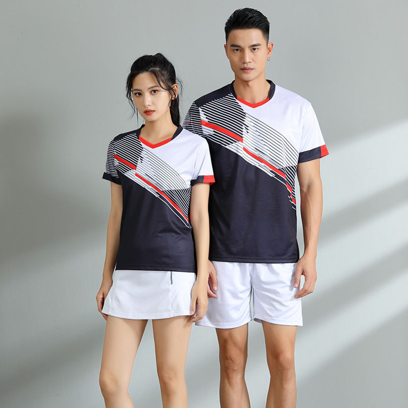 羽毛球服男女修身短袖T恤比赛