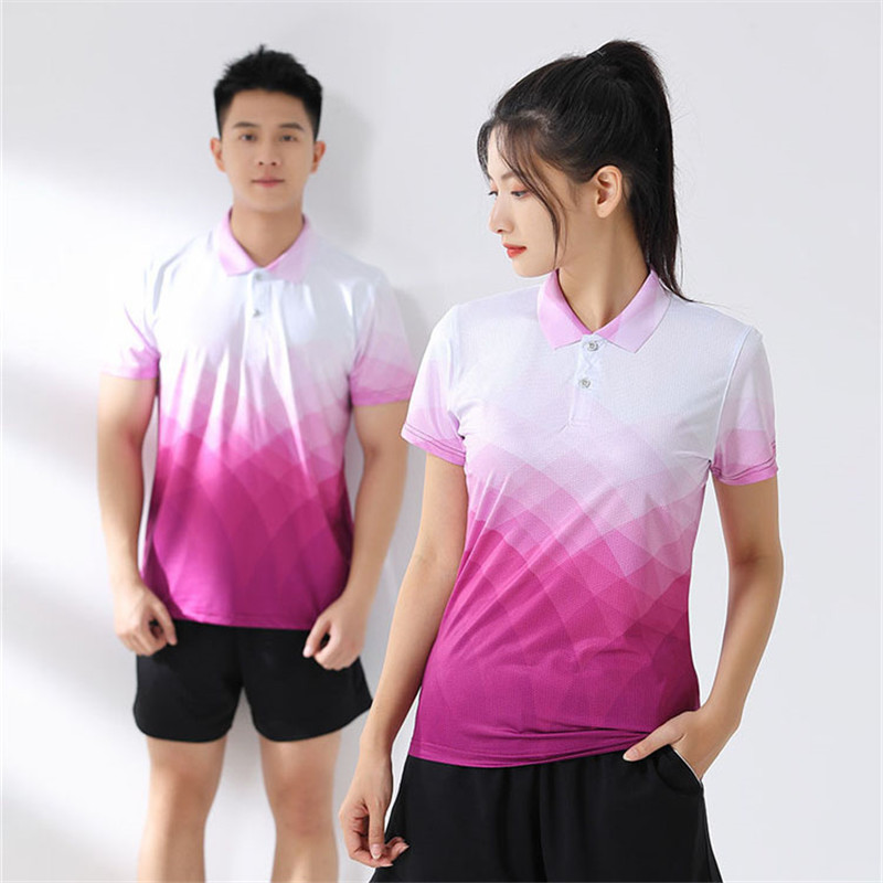 羽毛球服湿翻领运动服装男女春夏