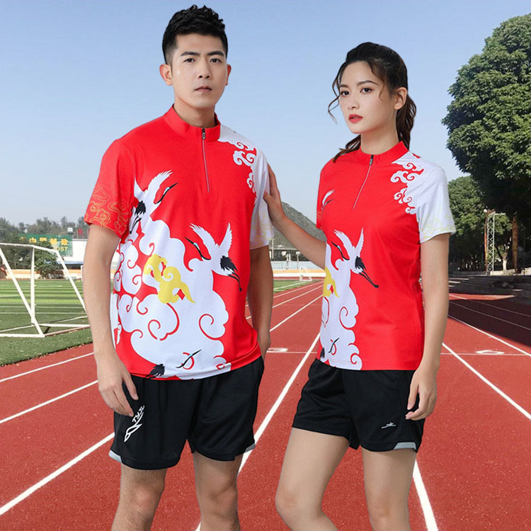 快干羽毛球服套装男女春夏青年中老运动服乒乓球服速干透气排球衣