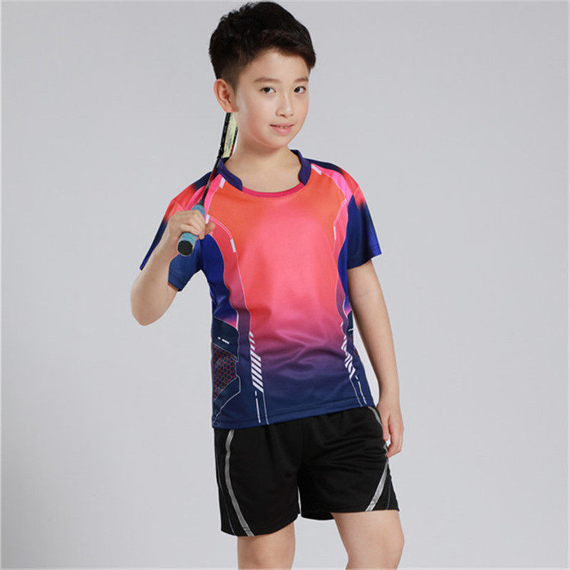 快干儿童羽毛球服套装男童女大童短袖T恤训练定制小孩子学生乒乓
