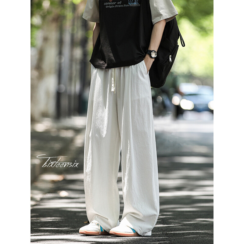 男装休闲裤其它（服饰）宽松型中腰长裤3XL2XL4XLXLML青春流行青