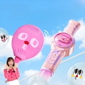 小伶玩具烟雾泡泡机 乓泡泡拍烟雾泡泡棒小玲玩具女孩礼物 弹力乒