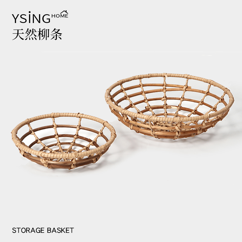 桌面收纳果篮水果筐客厅家用田园风高颜值杂物篮子面包筐馒头点心