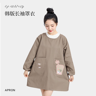 围裙厨房家用2025新款高级感年轻款洋气可外穿大人小个子短款罩衣