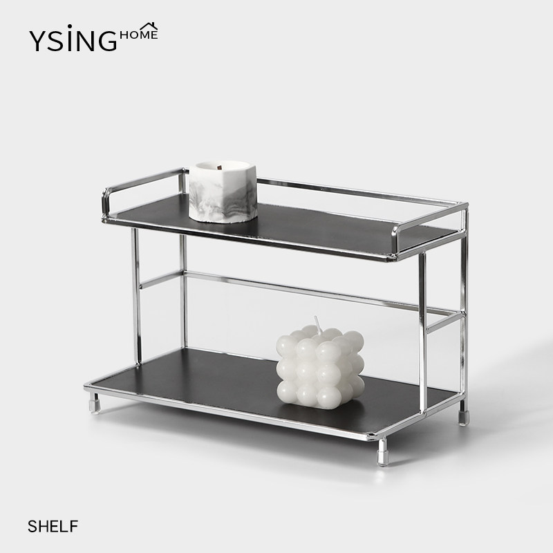 洗手台桌面置物架双层轻奢高级感水杯化妆品小型亚克力ins收纳架,收纳整理,整理架/置物架/收纳架,淘宝优惠券,粉丝福利购,淘宝优惠卷