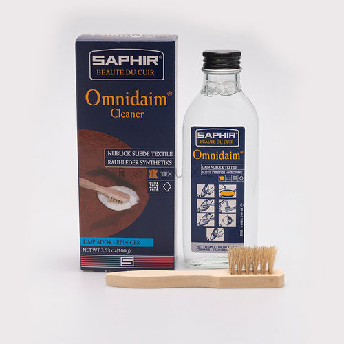 Saphir Omnidaim 法国莎菲雅绒面皮翻毛皮清洁去污保养液刷子套装