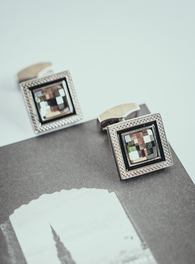 英国Tateossian Quadrato袖扣 手工制作绅士衬衣轻奢袖口钉CL8923