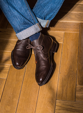 意大利Stefano Bemer手工缝制皮鞋 商务西装皮靴子男 Roiluxe现货