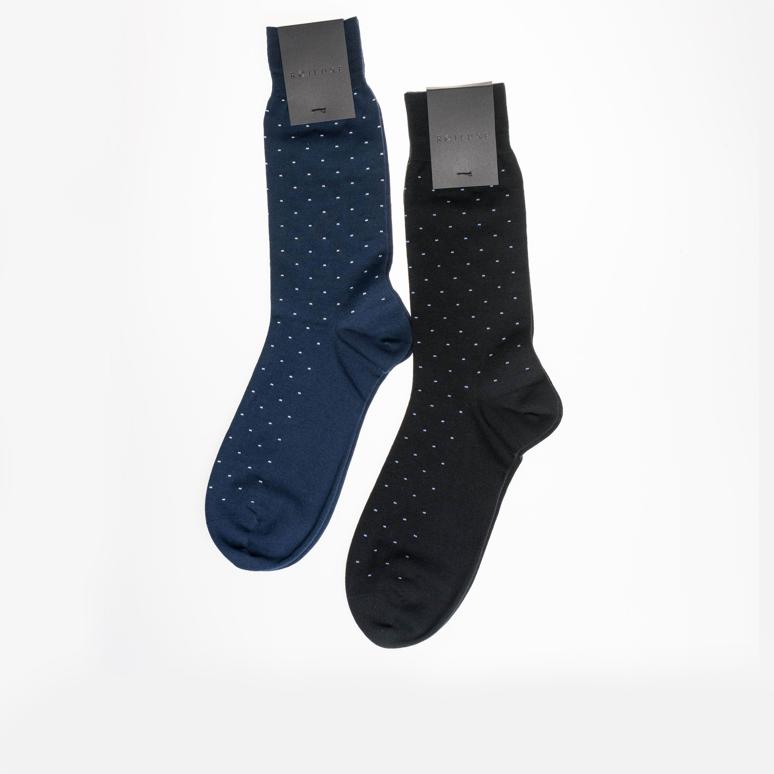 袜子男中长筒pima休闲圆点绅士袜