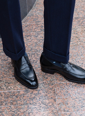 国货之光Oct Tenth手工固特异皮鞋 手缝沿条工艺loafer便士乐福鞋