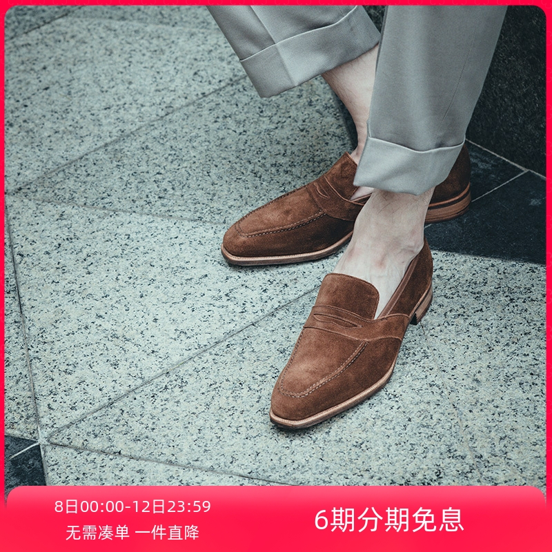 英国George Cleverley手工正装乐福皮鞋男固特异工艺Penny loafer