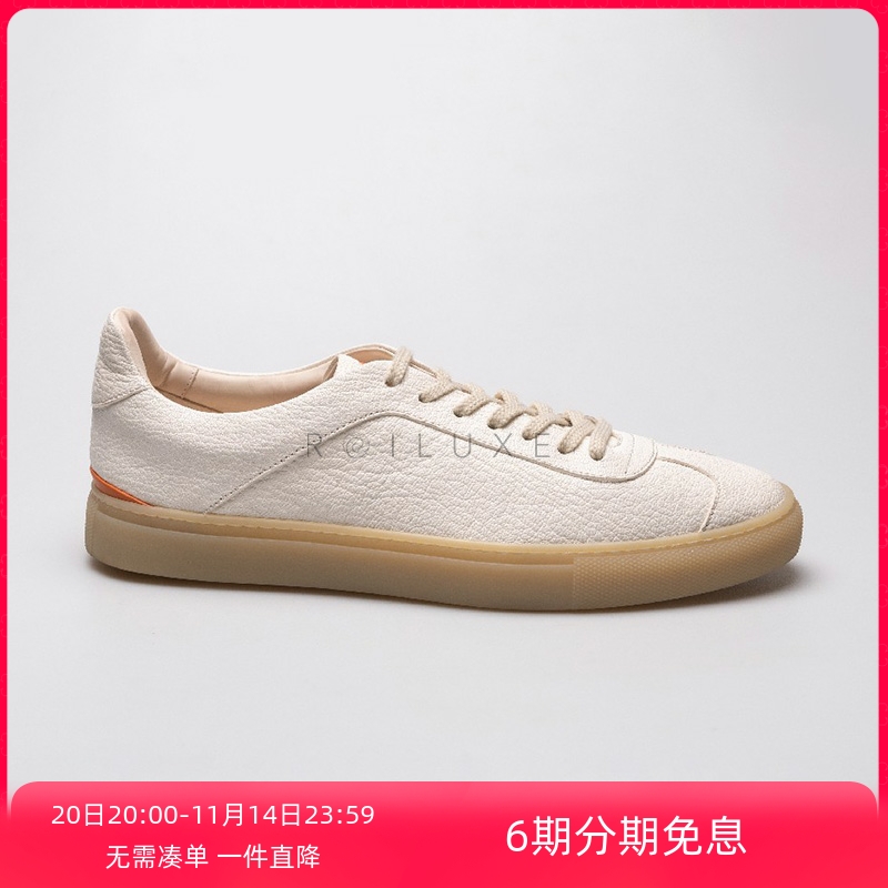 Notations羊皮男士时尚小白鞋男