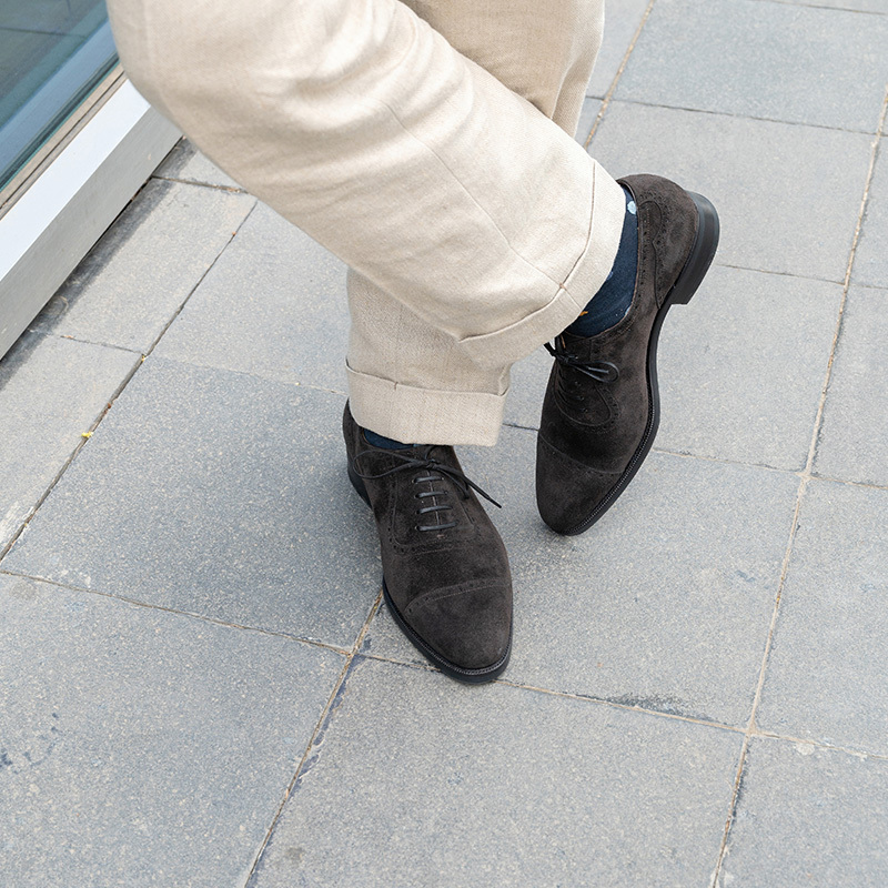 国产OctTenth手工翻毛皮牛津鞋