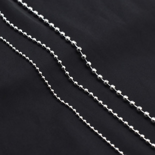 钛钢时尚圆珠diy配链项链单链条百搭男女粗细链条可定制长短链条