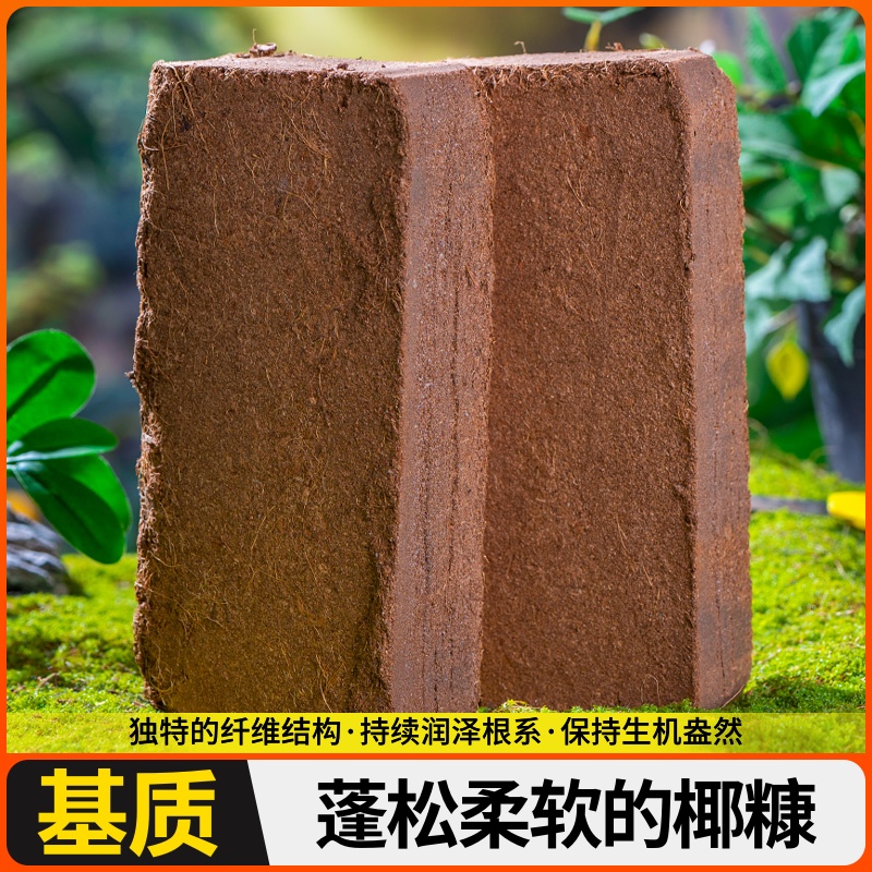大块营养椰子疏松土壤种植土通用型种菜椰椰壳粗椰砖养糠种花花椰