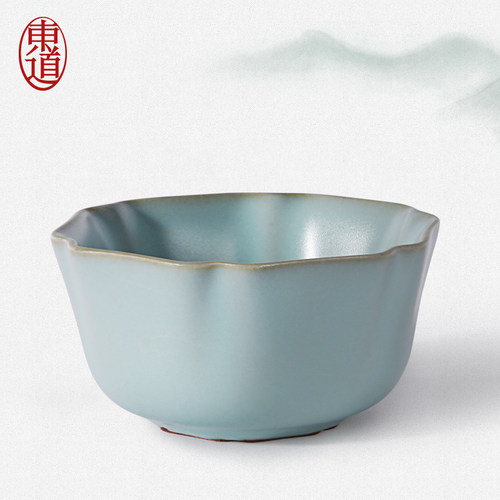 东道汝窑茶杯主人杯冰裂釉陶瓷