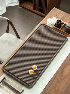 电木茶盘实木茶台整块家用现代简约茶盘排水式干泡茶台小型办公室