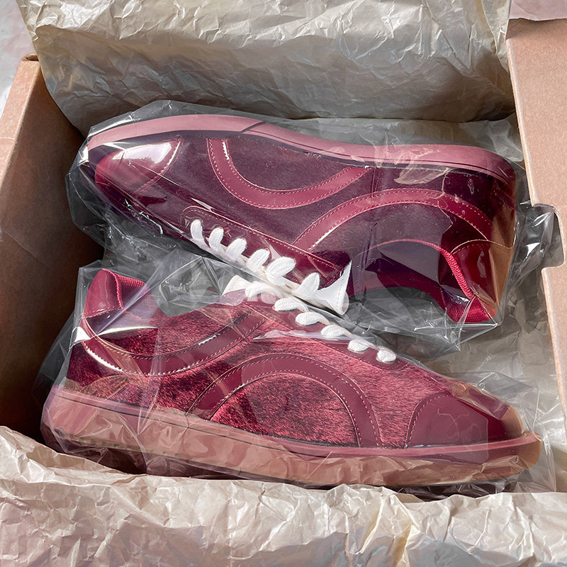 春季新款李兰迪同款圆方不对称训练鞋女款漆皮马毛拼接德训鞋单鞋,女鞋,德训鞋,淘宝优惠券,粉丝福利购,淘宝优惠卷