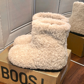 西洋卷毛绒羊羔小土豆 保暖5cm内增高勃肯棉鞋 羊毛毛短靴女雪地靴