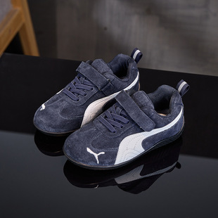 儿童真皮德训鞋2025春秋新款潮牌童鞋男童软底阿甘鞋女童运动鞋子