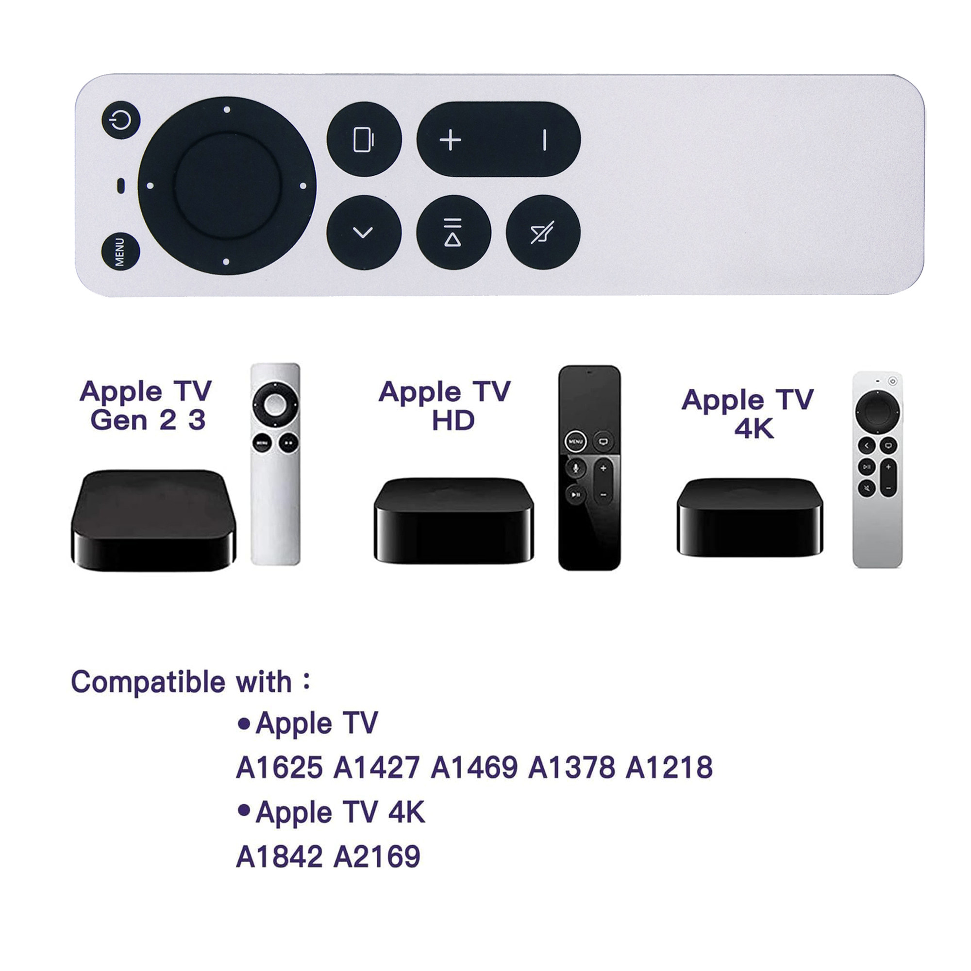 APPLE 4K Remote Control 适用于 2021款 苹果APPLE TV 4K 遥控器