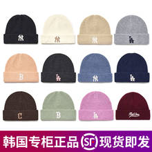 韩国专柜正品MLB针织帽25秋冬新款NY保暖时尚百搭毛线帽男女冷帽