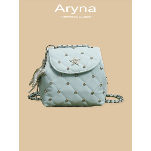 Aryna菱格链条迷你双肩包女款