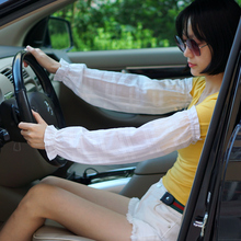 松紧可调纯棉布宽松胖人加肥防晒袖套 女士夏季防凉风护袖手臂套