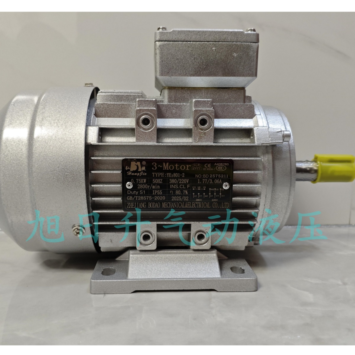 Hongjie弘捷三相异步电机马达TAIZHOU BODAO YE3100-4 2.2KW原厂