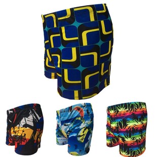 New Blue Yellow Cube Men Male Swimming Trunks Briefs Boxer S