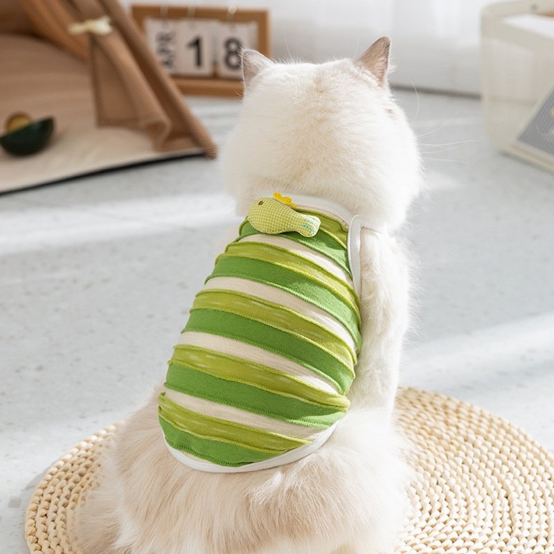 可爱条纹小鱼可牵引背心春夏季成猫幼猫小狗狗宠物猫咪服饰猫衣服,宠物/宠物食品及用品,狗宠物服装/雨衣,淘宝优惠券,粉丝福利购,淘宝优惠卷