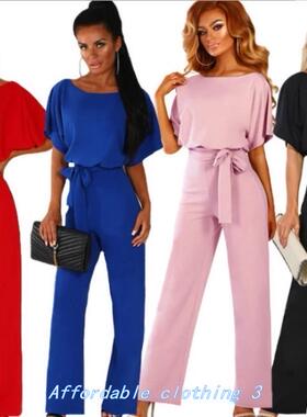 2019summer jumpsuit women pants ladies long trousers女连体裤