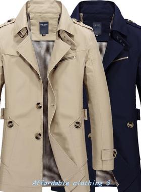 New men autumn winter jacket Jackets stand collar long coats