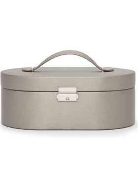 英国WOLF Heritage椭圆旅行首饰盒配锁项链耳环手镯戒指手镯珠宝