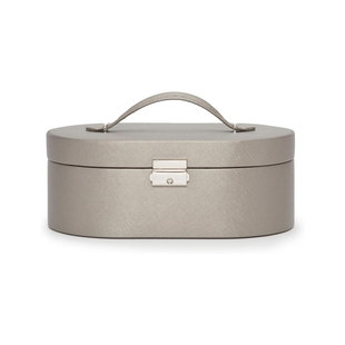 英国WOLF Heritage椭圆旅行首饰盒配锁项链耳环手镯戒指手镯珠宝