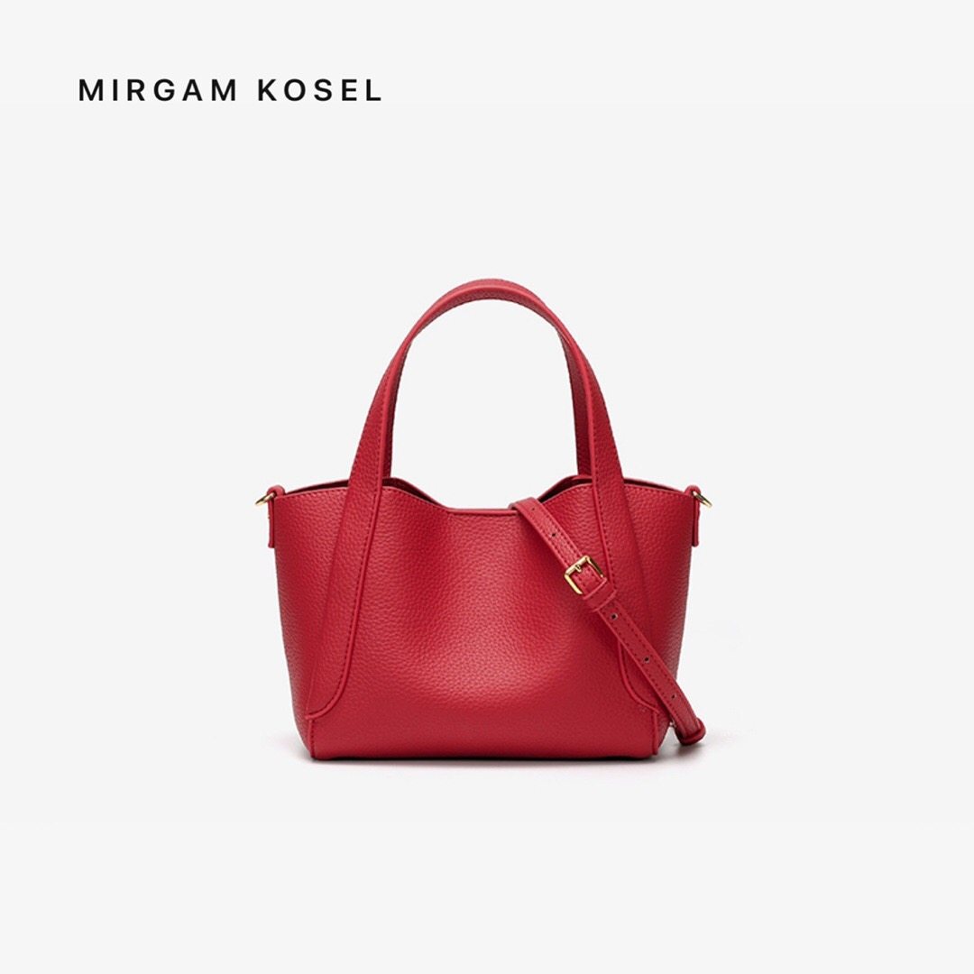 MIRGAM KOSEL小mk新品圣诞限定限量款菜篮子水桶包 赠送圣诞挂饰