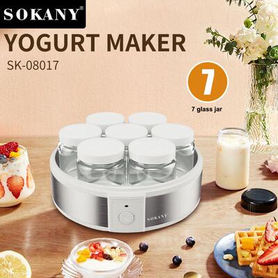 外贸SOKANY08017酸奶机奶昔果酱冰淇淋酸奶布丁7杯YOGURT MAKER