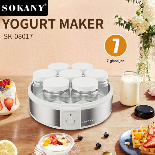 外贸SOKANY08017酸奶机奶昔果酱冰淇淋酸奶布丁7杯YOGURT MAKER