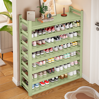 家用钢制鞋架门口落地多层简易置物架简约收纳架玄关入户门后鞋柜